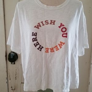 Madewell Crop Tshirt Wish You Were Here